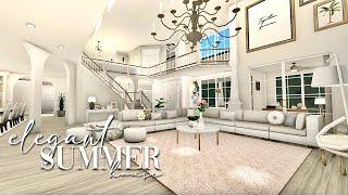 Bloxburg: Elegant Summer Family House 334k | No Large Plot | Realistic House Build