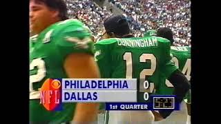 92 NFL Week 9 Philadelphia Eagles vs Dallas Cowboys Nov 1,1992  CBS Madden & Summerall Full Game