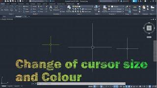 How to change Cursor size in AutoCAD | Change colour and size 