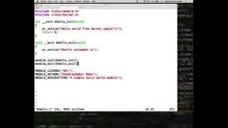 Linux Kernel Development - Demo Screencast: Significance of __init and __exit macros