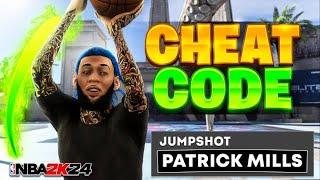 PATRICK MILLS is LITERALLY the BEST JUMPSHOT BASE on NBA 2K24! NEW BEST JUMPSHOT + 100% GREEN WINDOW