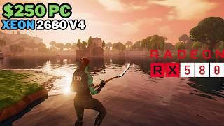 OG Fortnite Season 1 On A $250 PC | Xeon 2680 V4 + RX 580 8GB (2048SP) | 1080P Low - Epic Benchmark