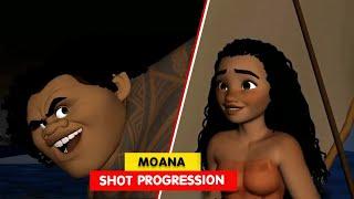 MOANA | Maui & Moana Shot Progression | Animation Breakdown | 3D Animation Internships