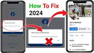 Wrong Credentials Invalid Username or Password Facebook | Invalid Username or Password |
