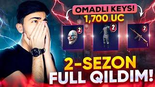 1,700 UC 2-SEZON FULL SET QILDIK  OMADLI OPEN KEYS - PUBG MOBILE!!!