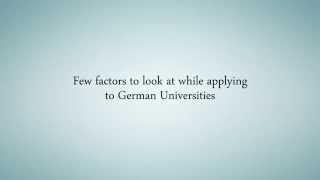 Few factors to look at while applying to German Universities