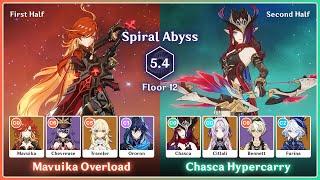 [Spiral Abyss 5.4] Mavuika Overload | Chasca Hypercarry [Genshin Impact]