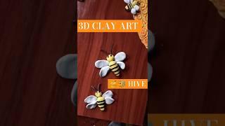 Mouldit clay art #clayart #3dclayart #mouldit #moulditclay #artandcraft #honeybee #clayhoneybee #art