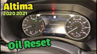 How to reset oil service  light on Nissan Altima 2020 2021 2022