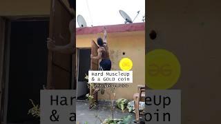 True Muscleup - Gold coin (gfg potd) #pullups #muscleup #homeworkout #datastructures #calisthenics