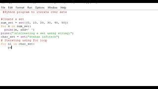 Python program to iterate over sets