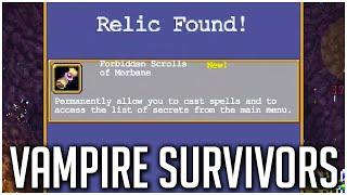 How to Find the Vampire Survivors Forbidden Scrolls of Morbane Relic! Tips and Tricks