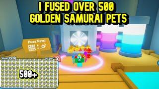 I Fused Over 500 Golden Samurai Pets on Pet Simulator X - Roblox