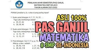 [ASLI] 30 SOAL PAS GANJIL MATEMATIKA KELAS 8 SE-INDONESIA‼️