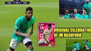 Iconic Moment M. Rashford Goal Celebration In Pes 2021 || Variety Celebration