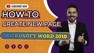 How to create new page || Microsoft word 2010 | LIFE TECH