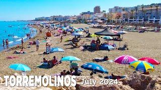 Torremolinos Beach Town Malaga Costa del Sol Spain Walking Tour July 2024 [4K]