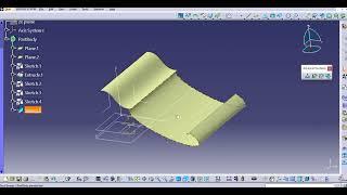 Sweep in CATIA - Conic Profile with Four Guide Curves in CATIA generative shape design