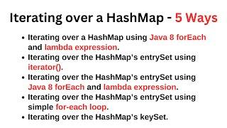 Iterating over a HashMap | Different Ways to Iterate over HashMap in Java (Includes Java 8)