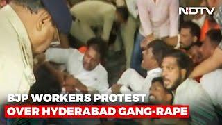 Hyderabad Mercedes Gang-Rape: BJP Workers Protest At Police Station