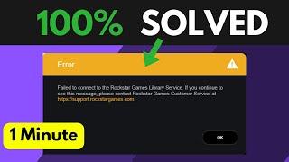 How To Fix Failed To Connect To The Rockstar Game Library Service Error GTA - V Launcher In Windows