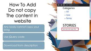 how to prevent copy text from your website and django website || Do not copy content using JQuery