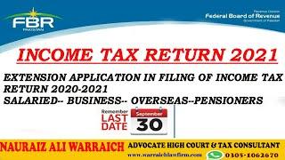 Extension in Income Tax Return | Appliction For Extension in Income Tax | Salaried/Business/Overseas