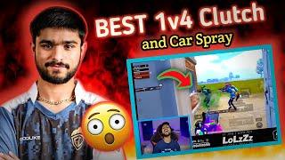 Lolzzz Gaming Best Car Spray  God Level 1v4 Clutch  @LoLzZzGaming