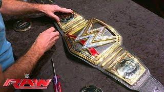 History is made as Dean Ambrose's custom plates are added to the WWE World Heavyweight Championshi..