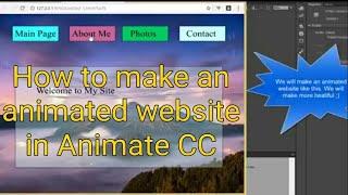 Animate CC Make an Animated Website Responsive Full Screen without any code. Flash Tutorial