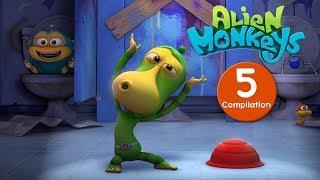 Funny Animated Cartoon - Alien Monkeys - Compilation - Cartoons For Children