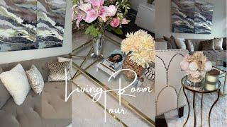 MODERN GLAM Luxe LIVING ROOM TOUR | Antonette Shay