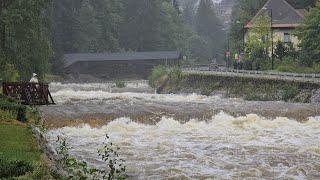 Tag 2 Unwetter in Tschechien - Polen - Österreich führen zu Hochwasser und Schneemassen