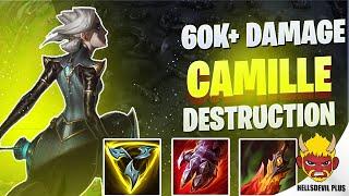 Camille Jungle 60k+ Damage DESTRUCTION Wild Rift HellsDevil Plus Gameplay