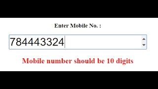 Mobile Phone Number Validation in AngularJS