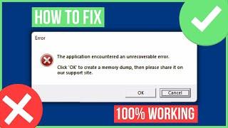 FIFA 23 THE APPLICATION ENCOUNTERED AN UNRECOVERABLE ERROR FIX (New)