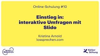 Online-Schulung #10: Einstieg in interaktive Umfragen mit Slido