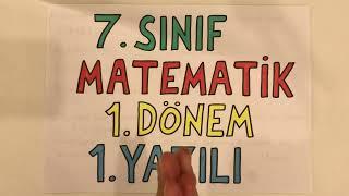 7. Sınıf Matematik | 1. Dönem 1. Yazılı (Yeni Sorular)