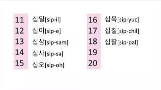 [SpeaKorean] Sino Korean numbers 1-100