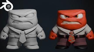 How to Make Anger (inside out) in Blender - 3D Tutorial for Beginners