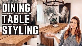 RECTANGULAR DINING TABLE DECOR || STYLING IDEAS || MODERN FARM || PART 1 || 2022