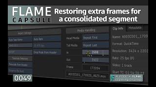 Flame Capsule 049 - Restoring extra frames for a consolidated segment - Flame 2022.1