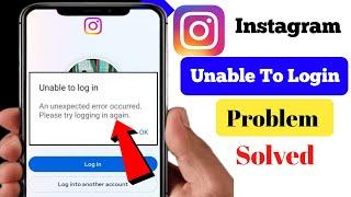 Unable to login instagram problem Solved | Fix instagram an unexpected error occurred (New Method)