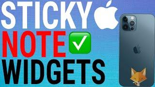 How To Get Sticky Note Widgets on IOS 14 (iPhone / iPad)