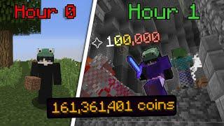 Speedrunning skyblock early game! | Hypixel Contraband Profile