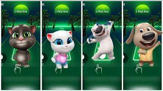 Talking Tom & Talking Angela 2 & Talking Hank & Talking Ben Coffin Dance Cover in Tiles Hop