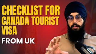 Document checklist for Canada Tourist Visa from the UK | Complete Guide to Canada Tourist Visa