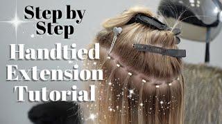 HANDTIED EXTENSION TUTORIAL *NEW METHOD* //Wholy Hair