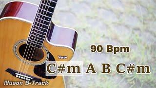 Acoustic Guitar Backing Track in C# Minor | Pop Music 90 Bpm