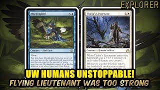 Humans Unstoppable With Mockingbird! Flying Lieutenant Is Unfair... | Explorer BO3 Rank | MTG Arena